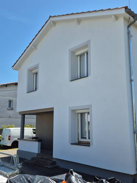 Travaux réalisés avec succès d'ITE, projet de Rénovation d'une maison à Tonneins, Lot et Garonne