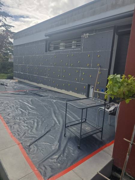 chantier d'ITE en cours